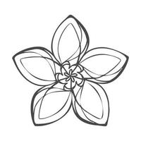ícone de flor exótica de lírio, estilo simples vetor
