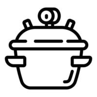 ícone de fogão, estilo de estrutura de tópicos vetor