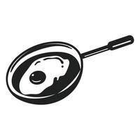 ícone de chapa de comida, estilo simples vetor