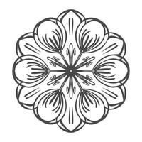 ícone de flor de erva abstrata, estilo simples vetor