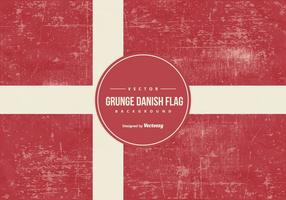 Bandeira dinamarquesa estilo grunge vetor