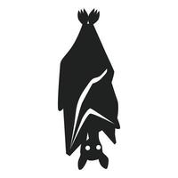ícone de sono de morcego assustador, estilo simples vetor