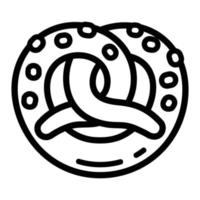 ícone de pretzel, estilo de estrutura de tópicos vetor