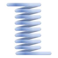 ícone de cabo flexível azul, estilo cartoon vetor
