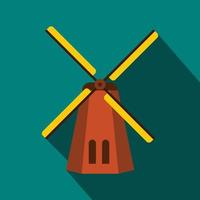 ícone do moinho de vento em estilo simples vetor