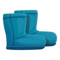 ícone de botas ugg azul, estilo cartoon vetor