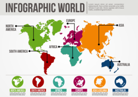 Mapa Mundi Infográfico vetor