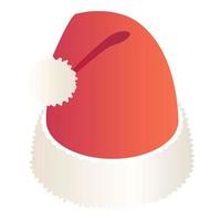 ícone de chapéu de Papai Noel, estilo isométrico vetor