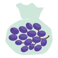 ícone de uvas vermelhas, estilo simples vetor