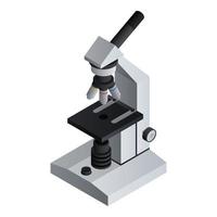 ícone do microscópio de dna, estilo isométrico vetor