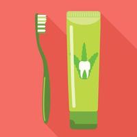 ícone de pasta de dentes aloe, estilo simples vetor