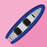 ícone de barco canoa, estilo simples vetor