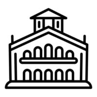 ícone do duomo de milano, estilo de estrutura de tópicos vetor