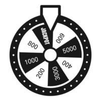 ícone da roda da fortuna, estilo simples vetor