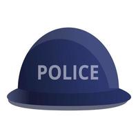 ícone do chapéu da polícia, estilo cartoon vetor