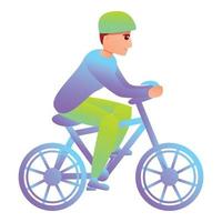 ícone de ciclismo de triatlo, estilo cartoon vetor