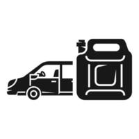 ícone de vasilha de carro a gasolina, estilo simples vetor