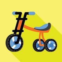 ícone de triciclo infantil, estilo simples vetor