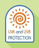 logotipo de proteção uvb, estilo simples vetor