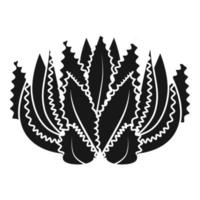 ícone suculento botânico, estilo simples vetor