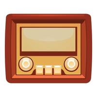 ícone de rádio transistor, estilo cartoon vetor