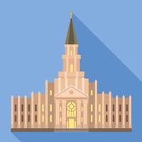 ícone do templo católico, estilo simples vetor
