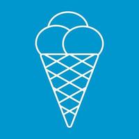 ícone de linha fina de sorvete vetor