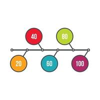 diagrama de fluxograma, ícone de esquema, estilo simples vetor