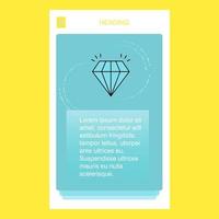 vetor de design de design de banner vertical móvel de diamante