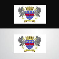 design de bandeira de bandeira de são bartolomeu vetor