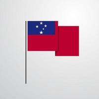 vetor de design de bandeira de samoa