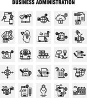 ícones de linha de administração de negócios definidos para infográficos kit uxui móvel e design de impressão incluem arquivo de documento de direção de seta de foco alvo globo coleção de internet moderno log de infográfico vetor