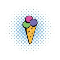 ícone de quadrinhos de sorvete vetor