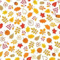 folhas de outono padrão sem emenda vetor