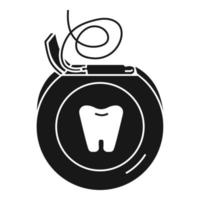 ícone de fio dental diário, estilo simples vetor
