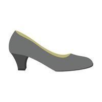 ícone de sapato de mulher negra, estilo simples vetor