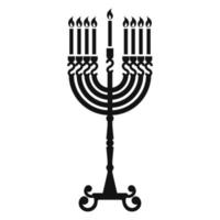 ícone de carrinho de vela de hanukkah, estilo simples vetor