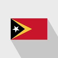 vetor de design de longa sombra de bandeira de timor leste