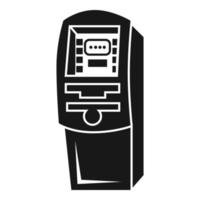 ícone de caixa eletrônico de rua, estilo simples vetor