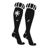 ícone de meias longas de inverno, estilo simples vetor