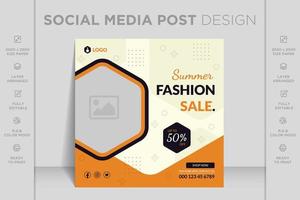 instagram dinâmico moderno, facebook e mídia social post modelo de banner da web para venda de moda online vetor