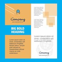 globo nas mãos brochura da empresa design da página de título perfil da empresa relatório anual apresentações folheto fundo vector