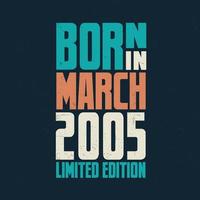 nascidos em março de 2005. comemoração de aniversário dos nascidos em março de 2005 vetor