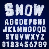 modelo de alfabeto de neve vetor