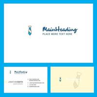 design de logotipo de gravata com slogan frente e verso modelo de cartão de negócios design criativo vetorial vetor