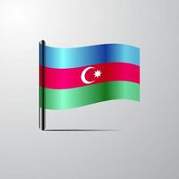 azerbaijão acenando vetor de design de bandeira brilhante