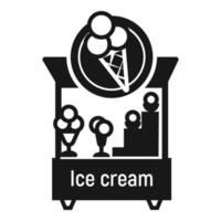 ícone de quiosque de sorvete, estilo simples vetor
