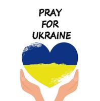ore pela paz ucrânia vector ilustração plana no conceito de fundo branco de orar, luto, humanidade. nenhuma guerra.