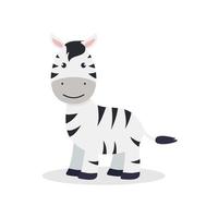 zebra fofa. animal da África. ilustração vetorial em um estilo simples. vetor