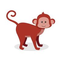 macaco bonito. animal da África. ilustração vetorial em um estilo simples. vetor